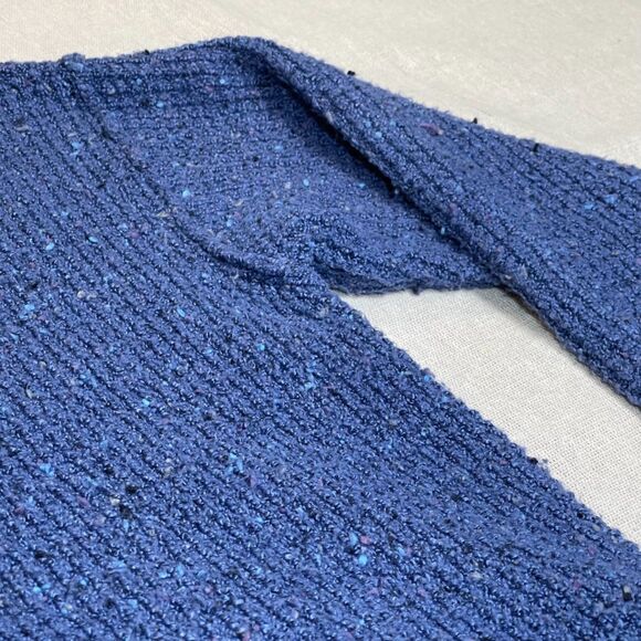 a.n.a - A New Approach | Blue Y-Neck Long Sleeve Pullover Sweater | Small - Picture 9 of 11